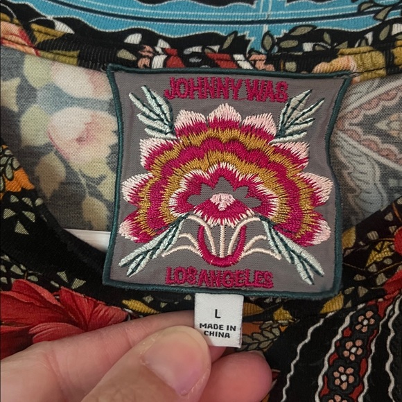 Johnny Was Womens THE JANIE FAVORITE ELBOW SLEEVE MOCK NECK DRESS Sz Lg ♠️ - Picture 4 of 8